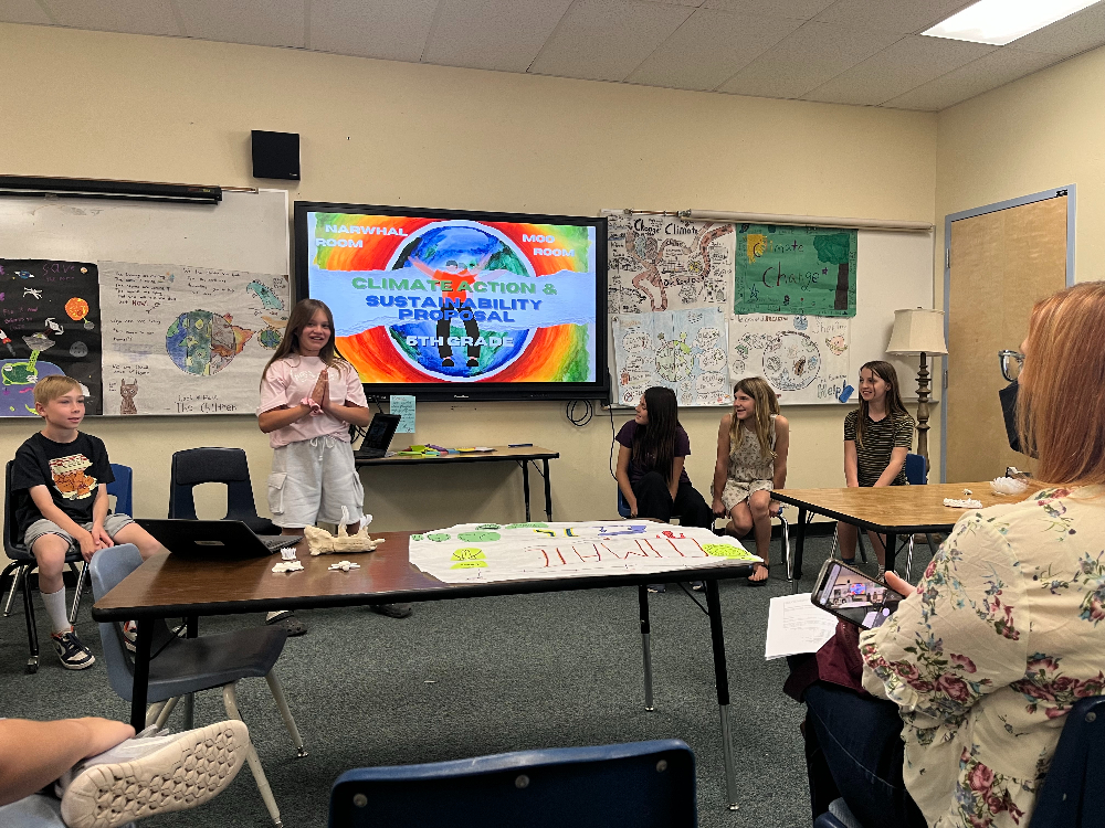 Students present about climate action