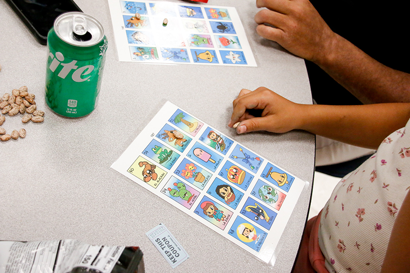 Closeup of two loteria cards