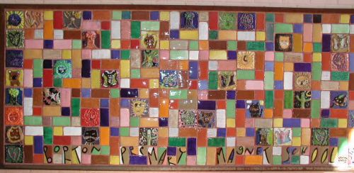 Colorful children's mosaic artwork